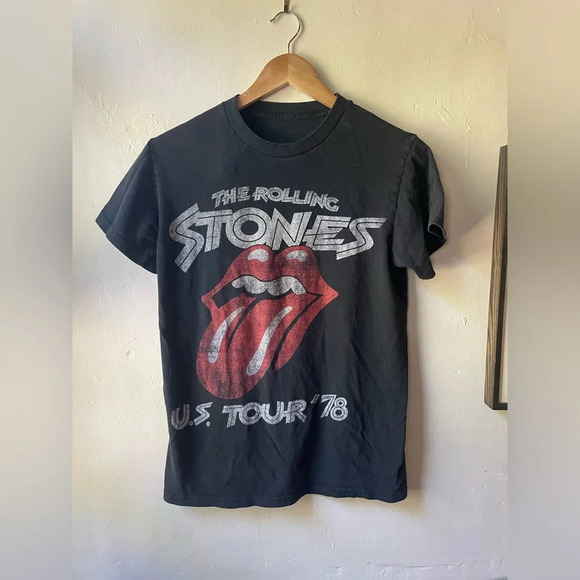 The Rolling Stones US Tour 1978 Tee Shirt Vintage Style Perfectly Worn Cotton - Picture 1 of 7